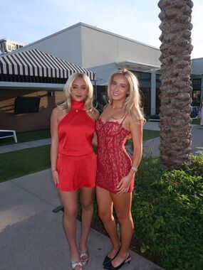 Red Lace Slip Dress - Women's Elegant Party Dress